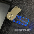 Unidad flash USB giratoria de vidrio